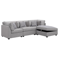 Gray 4-Piece Modular Sectional Sofa