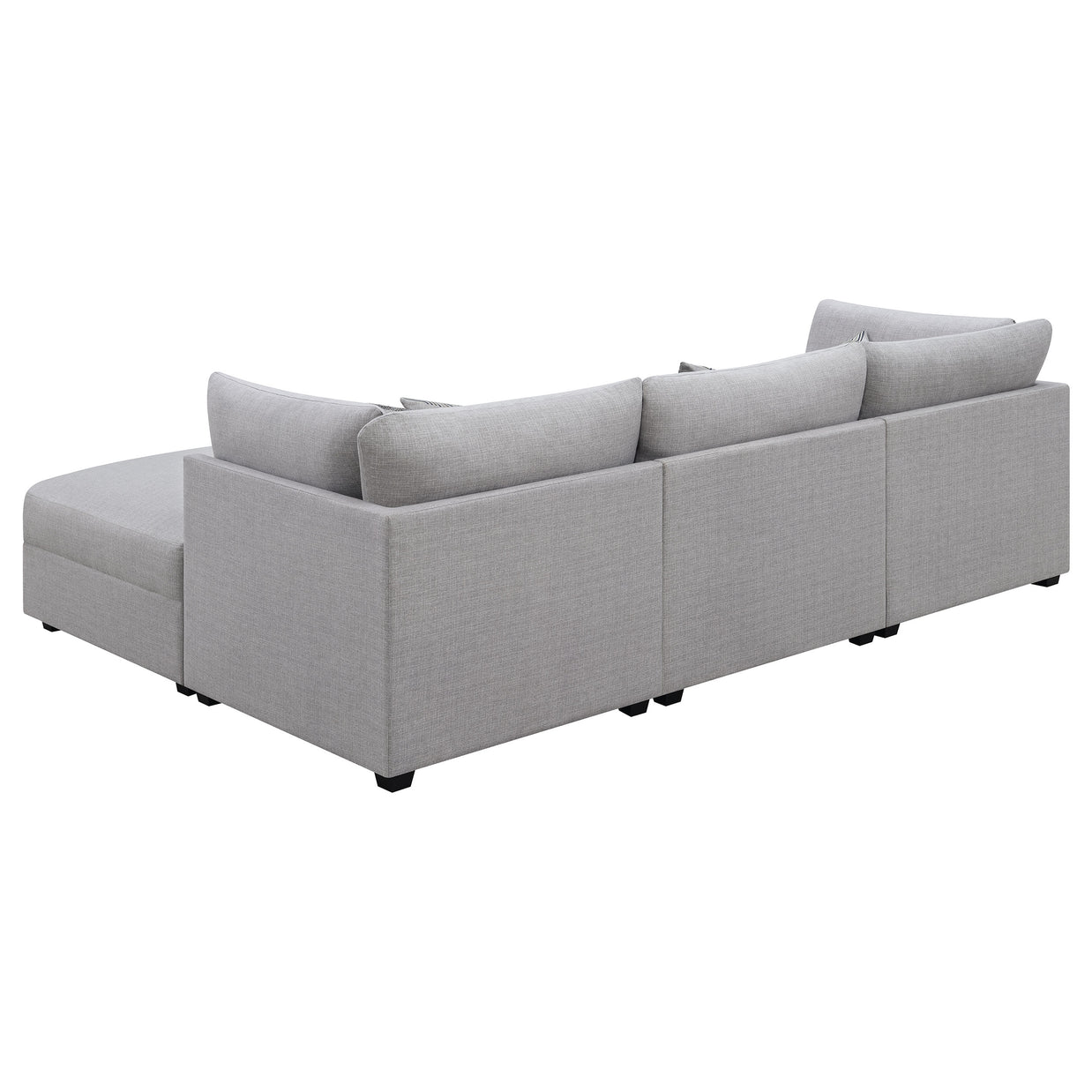 Gray 4-Piece Modular Sectional Sofa