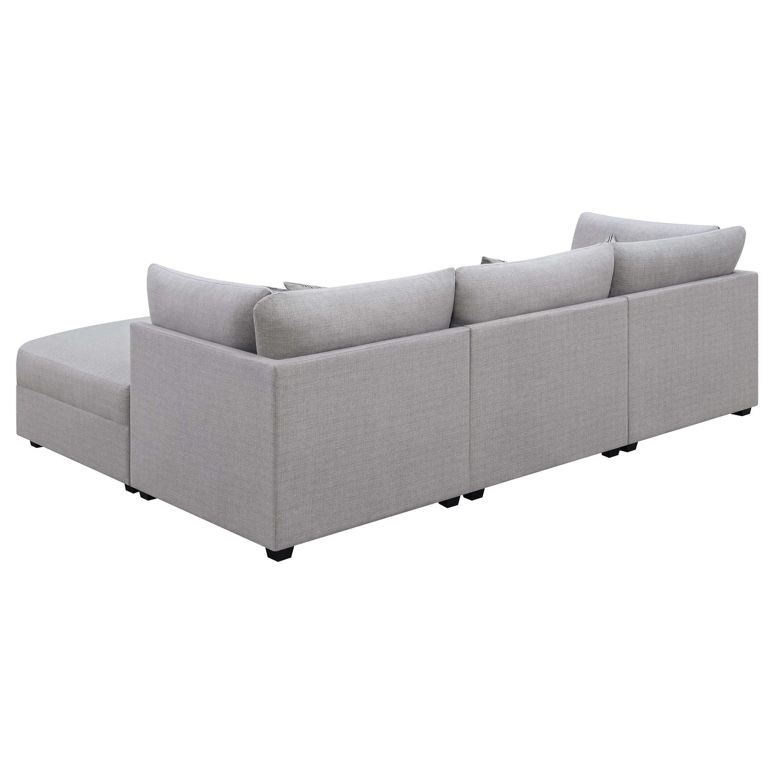 Gray 4-Piece Modular Sectional Sofa