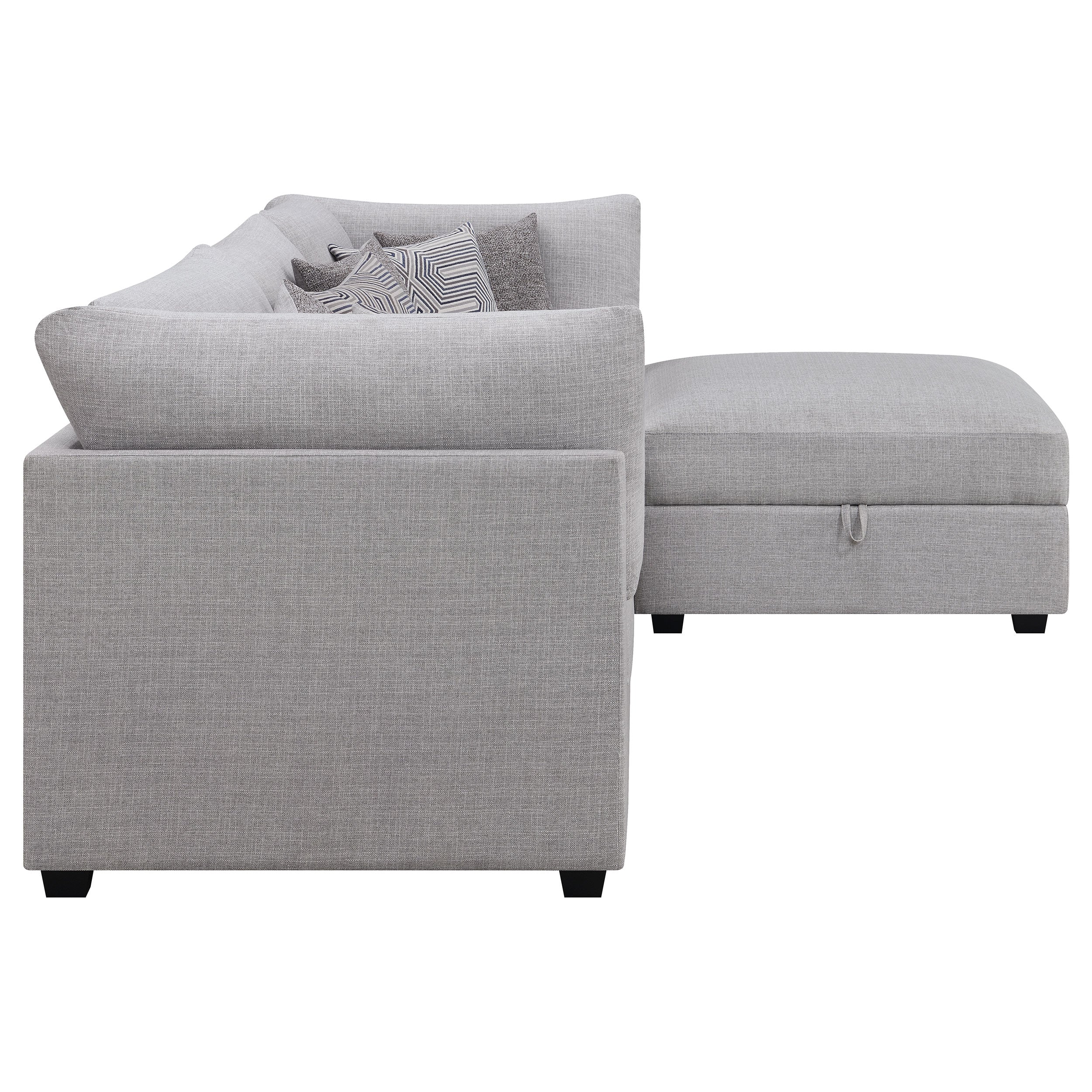 Gray 4-Piece Modular Sectional Sofa
