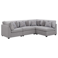 Gray 4-Piece Modular Sectional Sofa