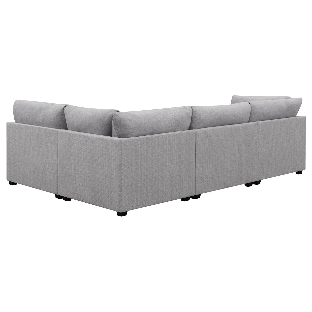 Gray 4-Piece Modular Sectional Sofa