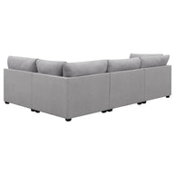 Gray 4-Piece Modular Sectional Sofa
