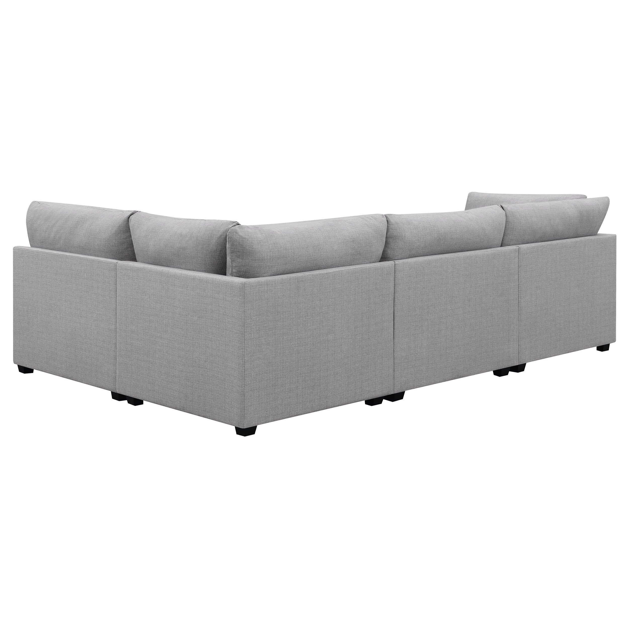 Gray 4-Piece Modular Sectional Sofa