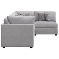 Gray 4-Piece Modular Sectional Sofa