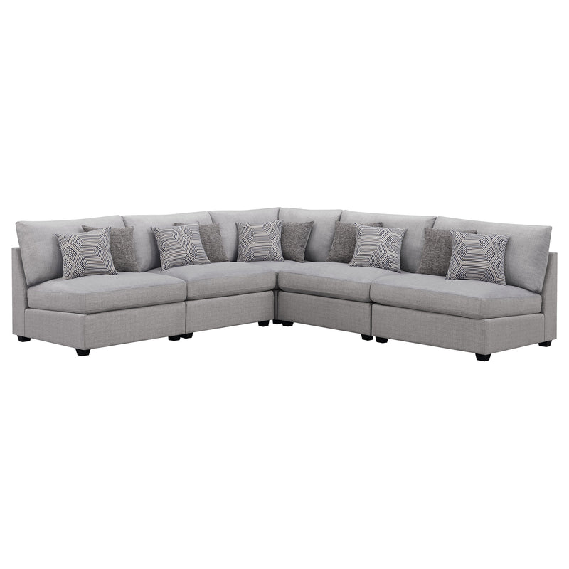 Gray 5-Piece Modular Sectional Sofa
