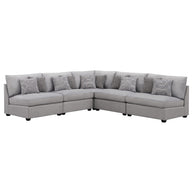 Gray 5-Piece Modular Sectional Sofa