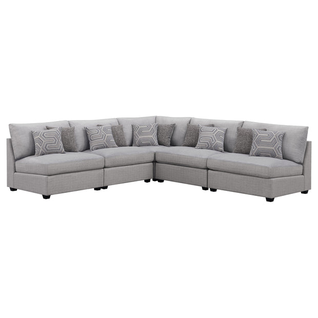 Gray 5-Piece Modular Sectional Sofa