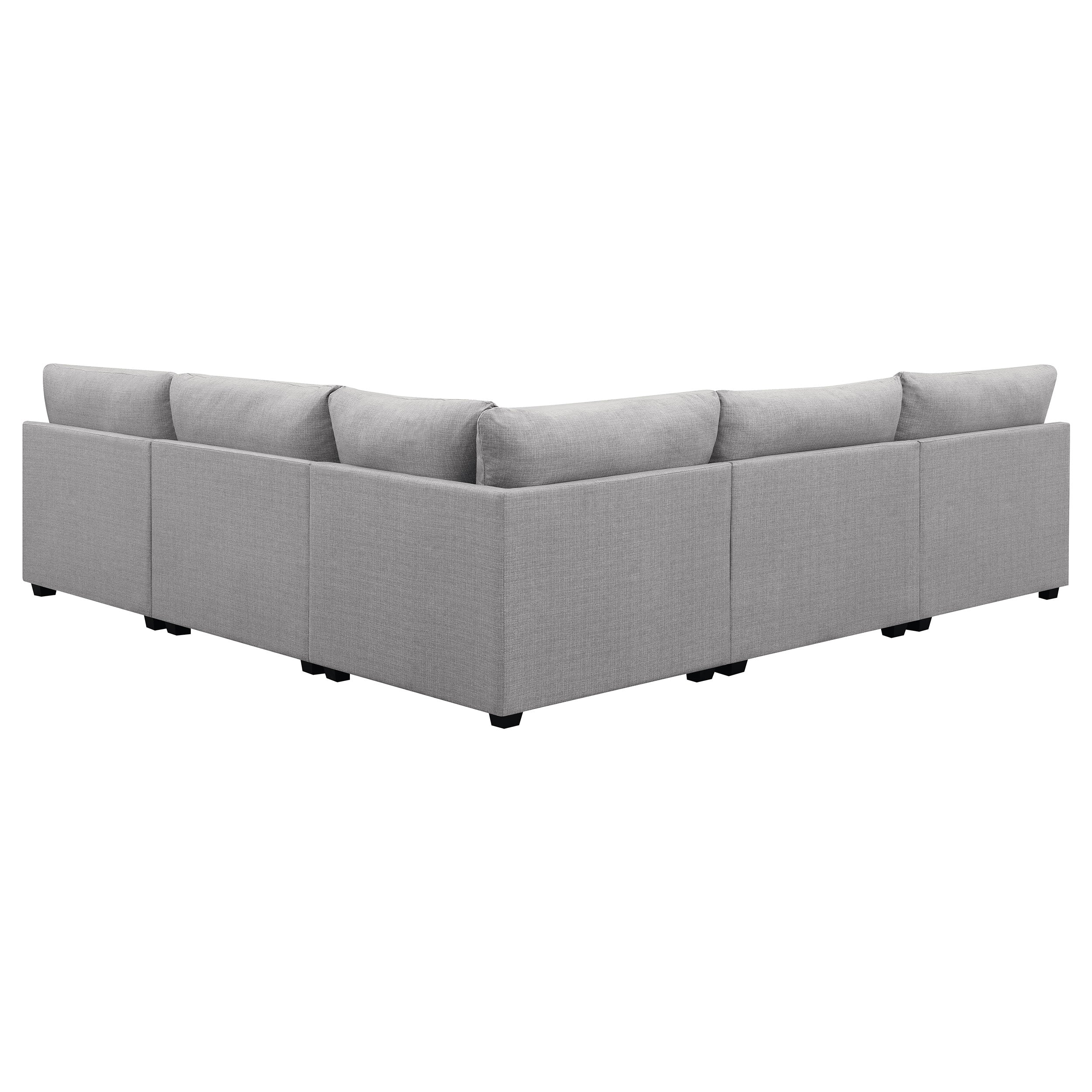 Gray 5-Piece Modular Sectional Sofa