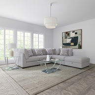 Modern Modular Sectional Sofa with Storage Ottoman