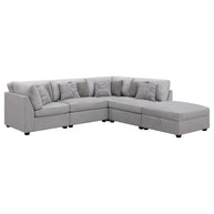 Gray 5-Piece Modular Sectional Sofa