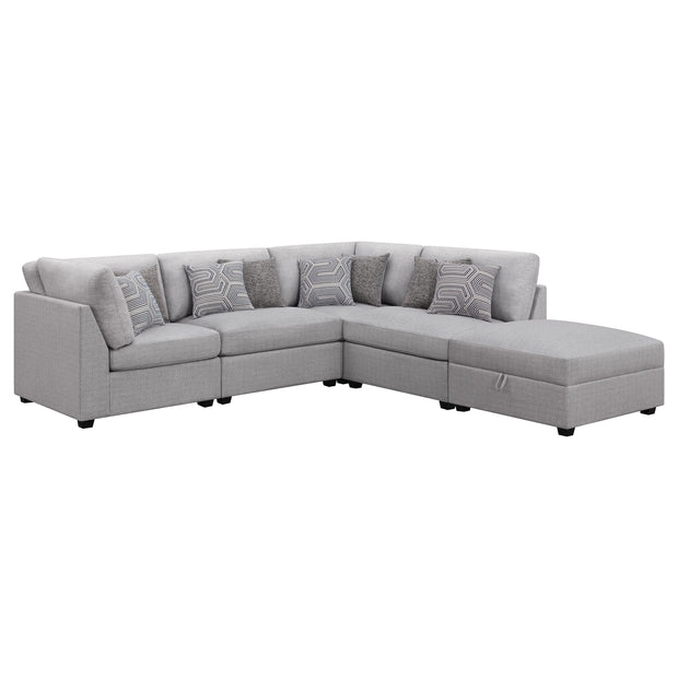 Modern Modular Sectional Sofa with Storage Ottoman