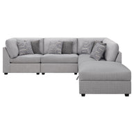 Gray 5-Piece Modular Sectional Sofa