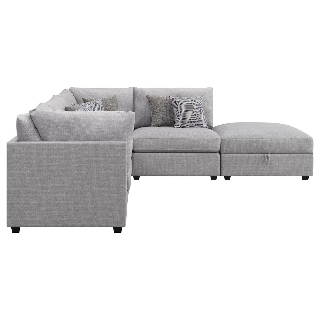Modern Modular Sectional Sofa with Storage Ottoman