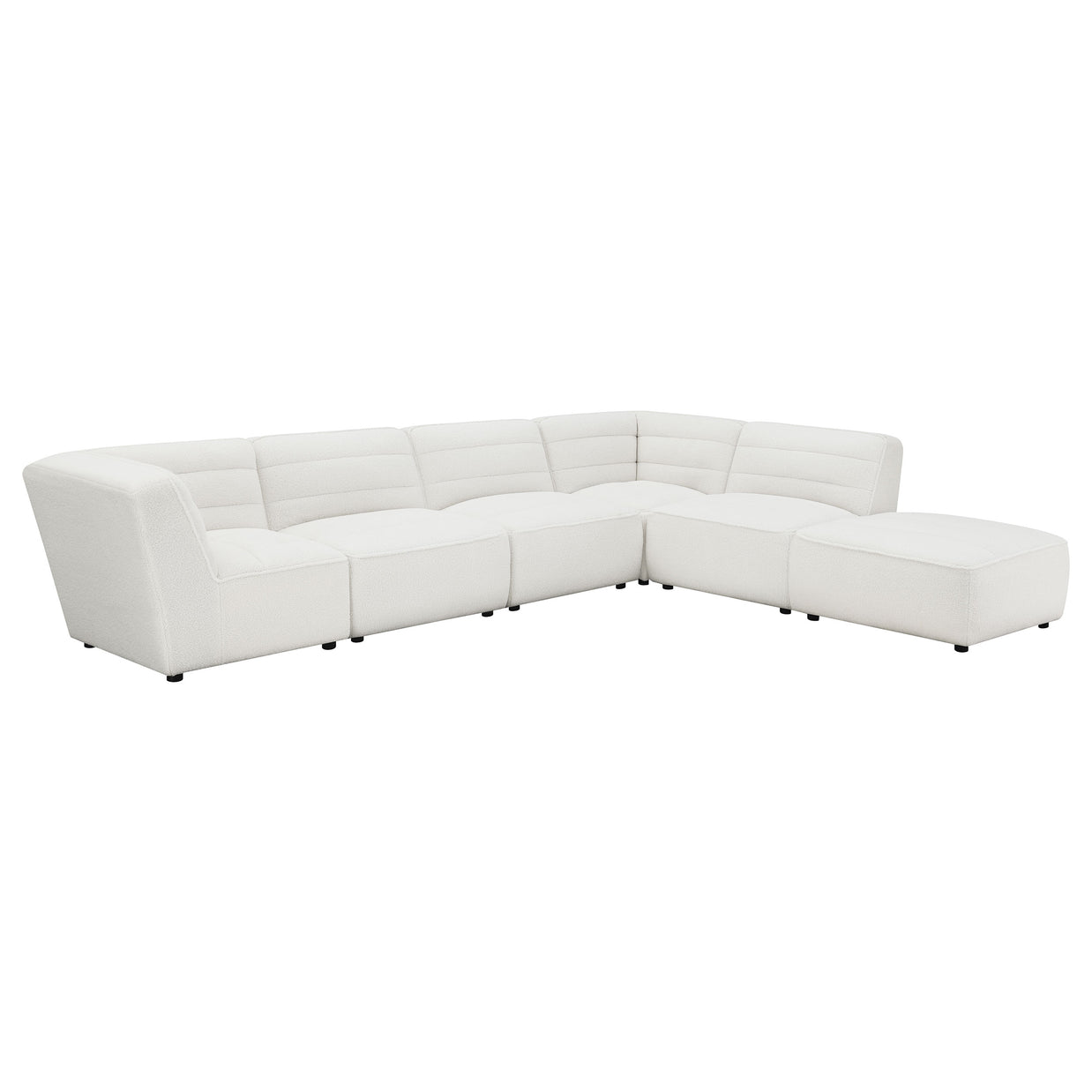 6-Piece Modular Upholstered Sectional Sofa with Ottoman