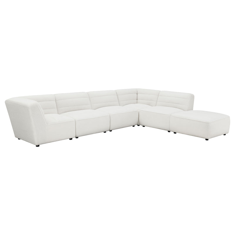 6-Piece Modular Upholstered Sectional Sofa with Ottoman