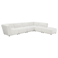 6-Piece Modular Upholstered Sectional Sofa with Ottoman
