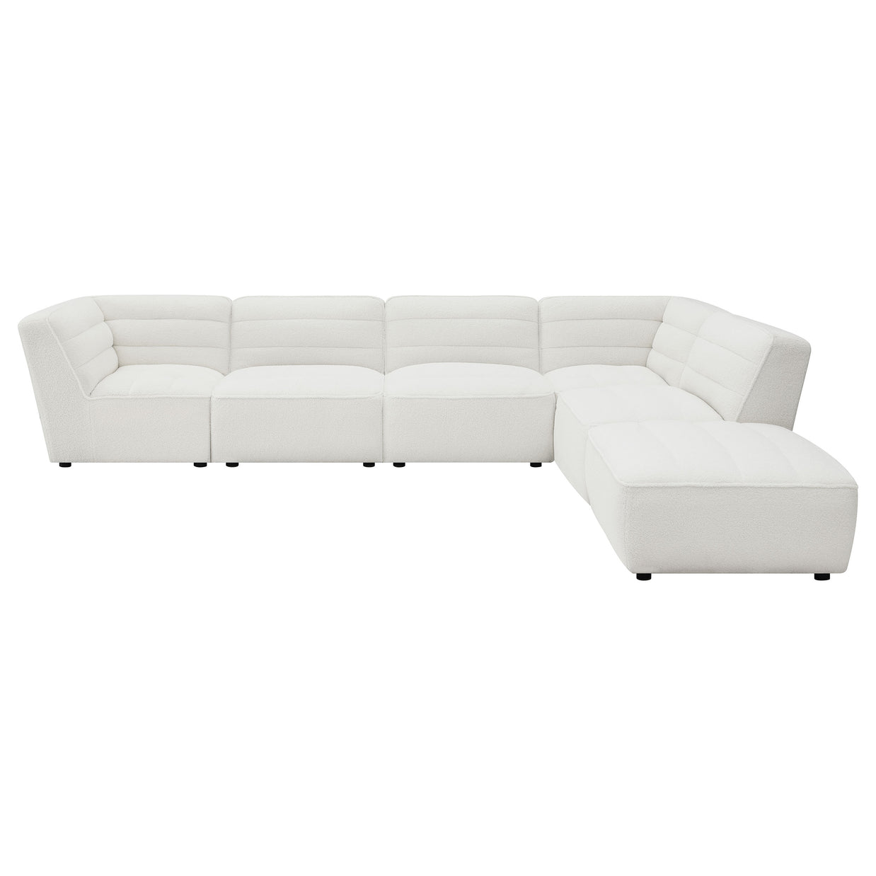 6-Piece Modular Upholstered Sectional Sofa with Ottoman