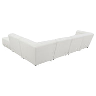 6-Piece Modular Upholstered Sectional Sofa with Ottoman