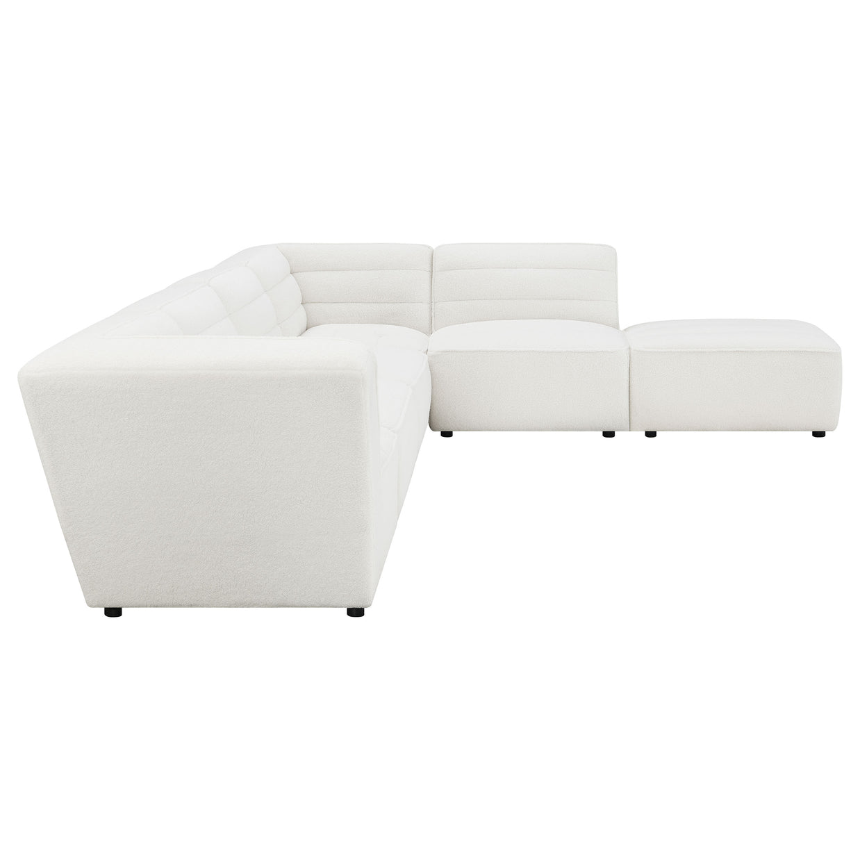6-Piece Modular Upholstered Sectional Sofa with Ottoman
