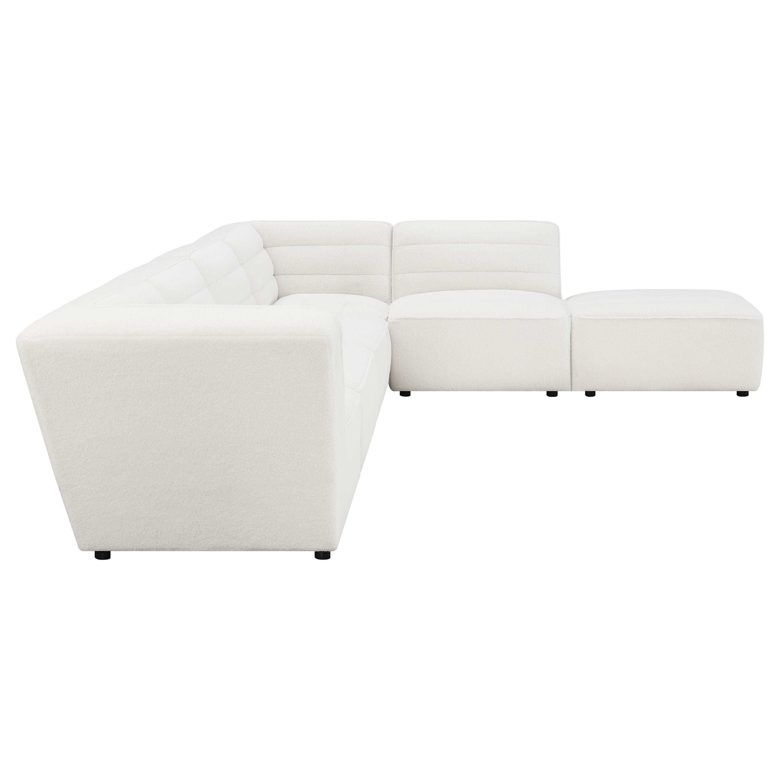 6-Piece Modular Upholstered Sectional Sofa with Ottoman