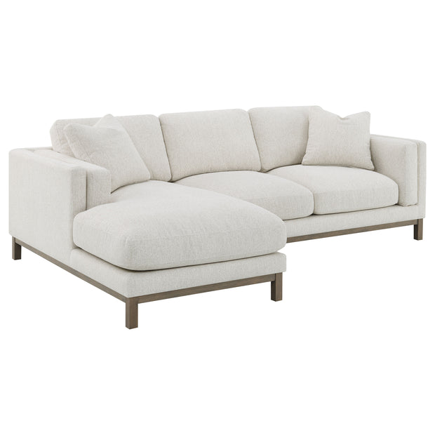 Modern Sand Upholstered Sectional Sofa