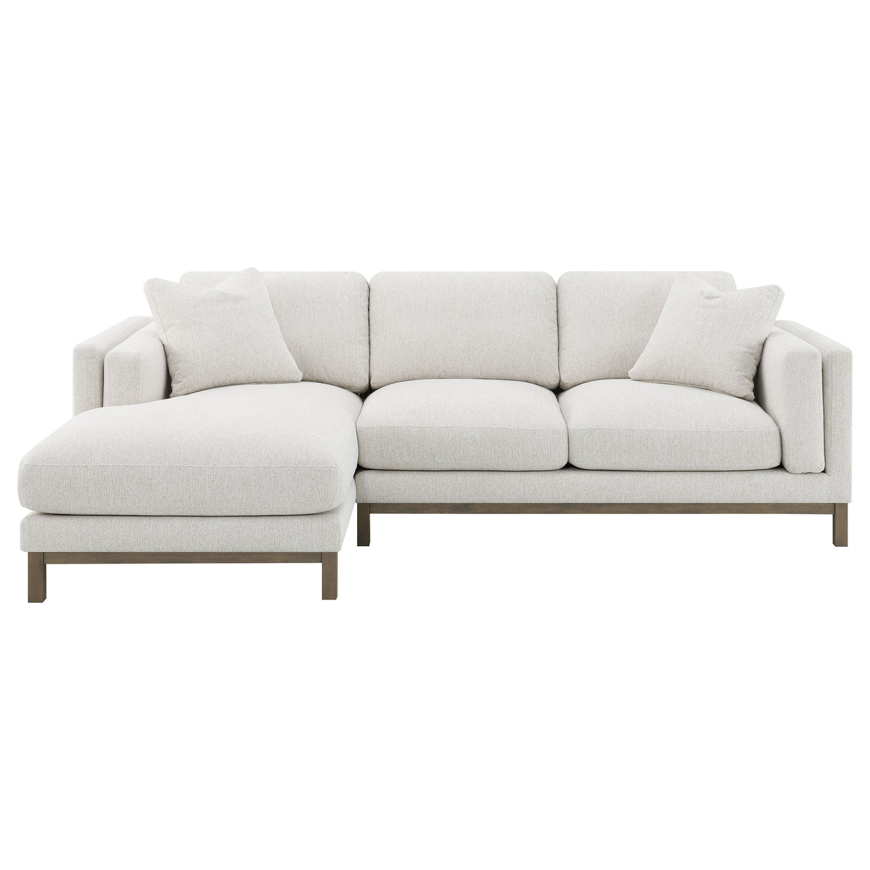 Modern Sand Upholstered Sectional Sofa