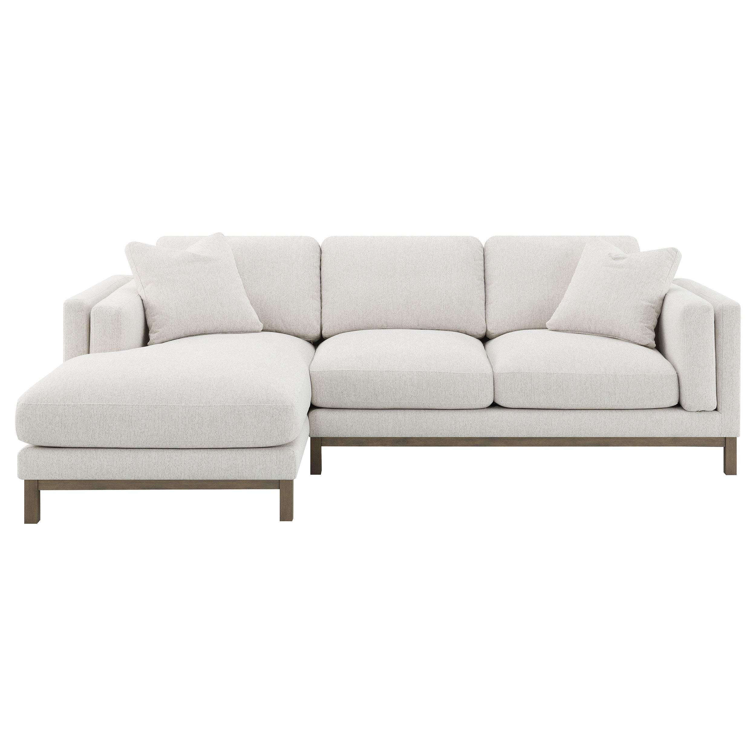 Modern Sand Upholstered Sectional Sofa
