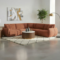 5PC Modular Chenille Sectional Sofa