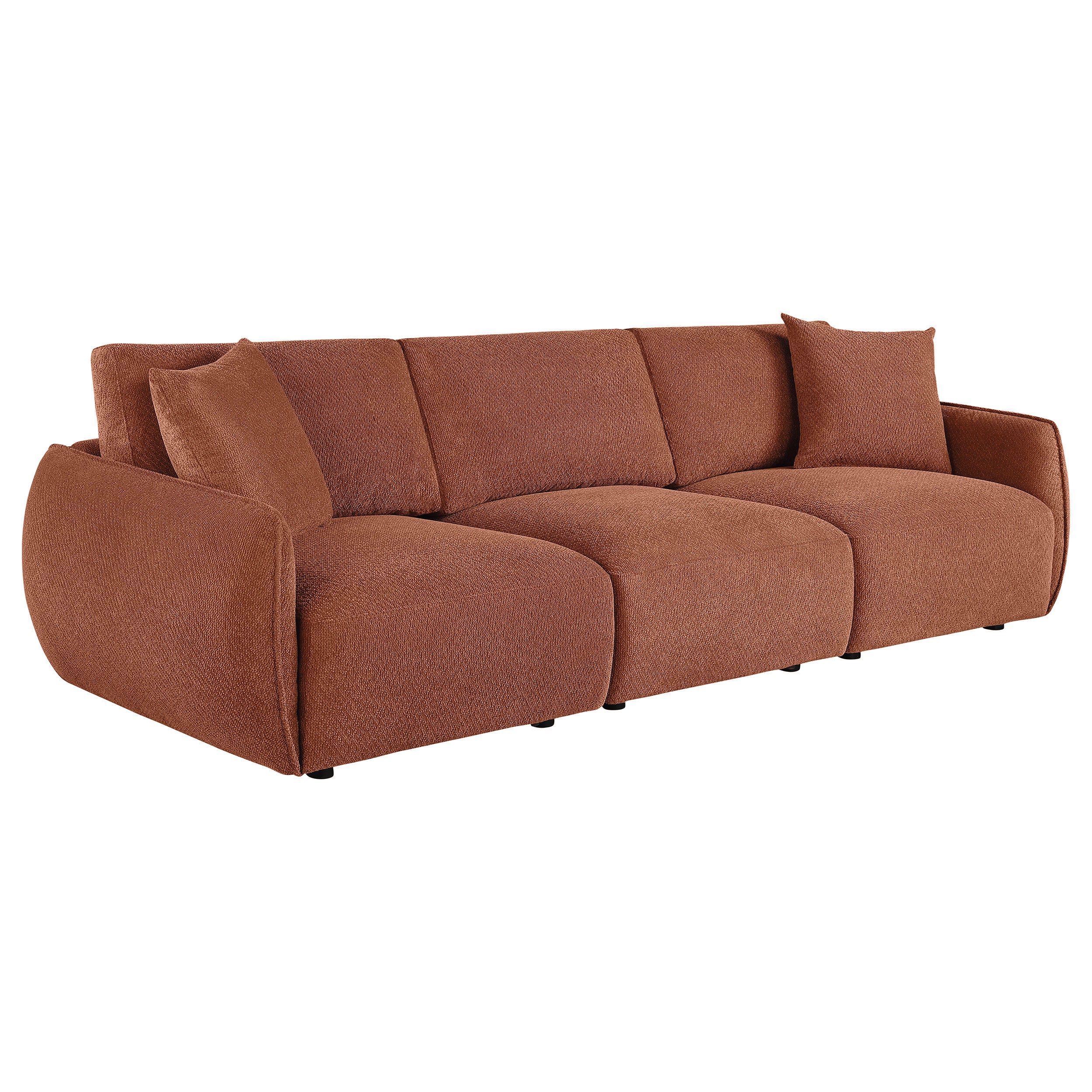 Orange Chenille Lounge Sofa