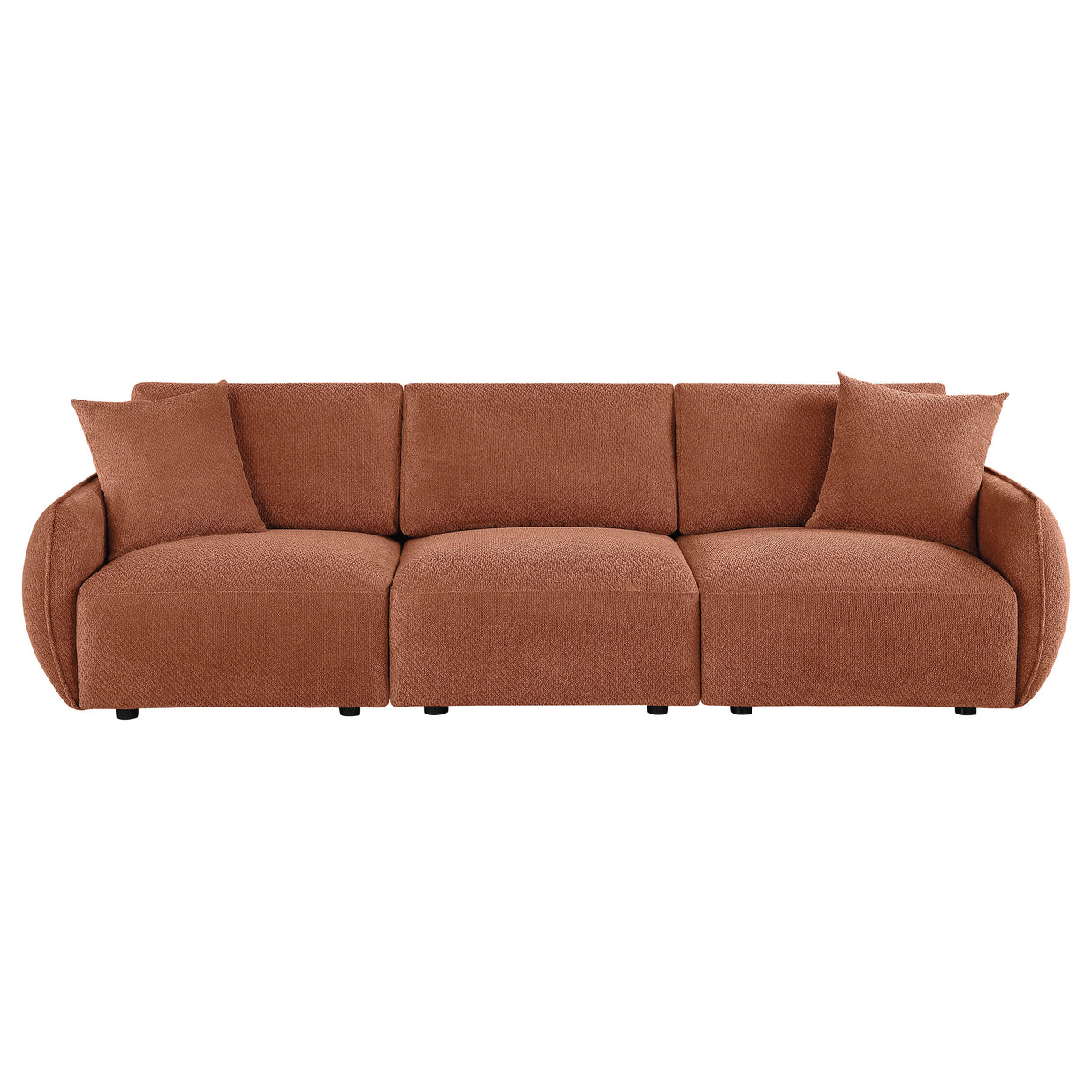 Orange Chenille Lounge Sofa