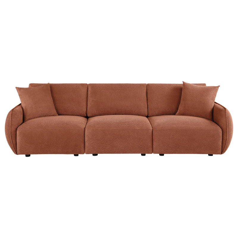Orange Chenille Lounge Sofa