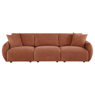 Orange Chenille Lounge Sofa
