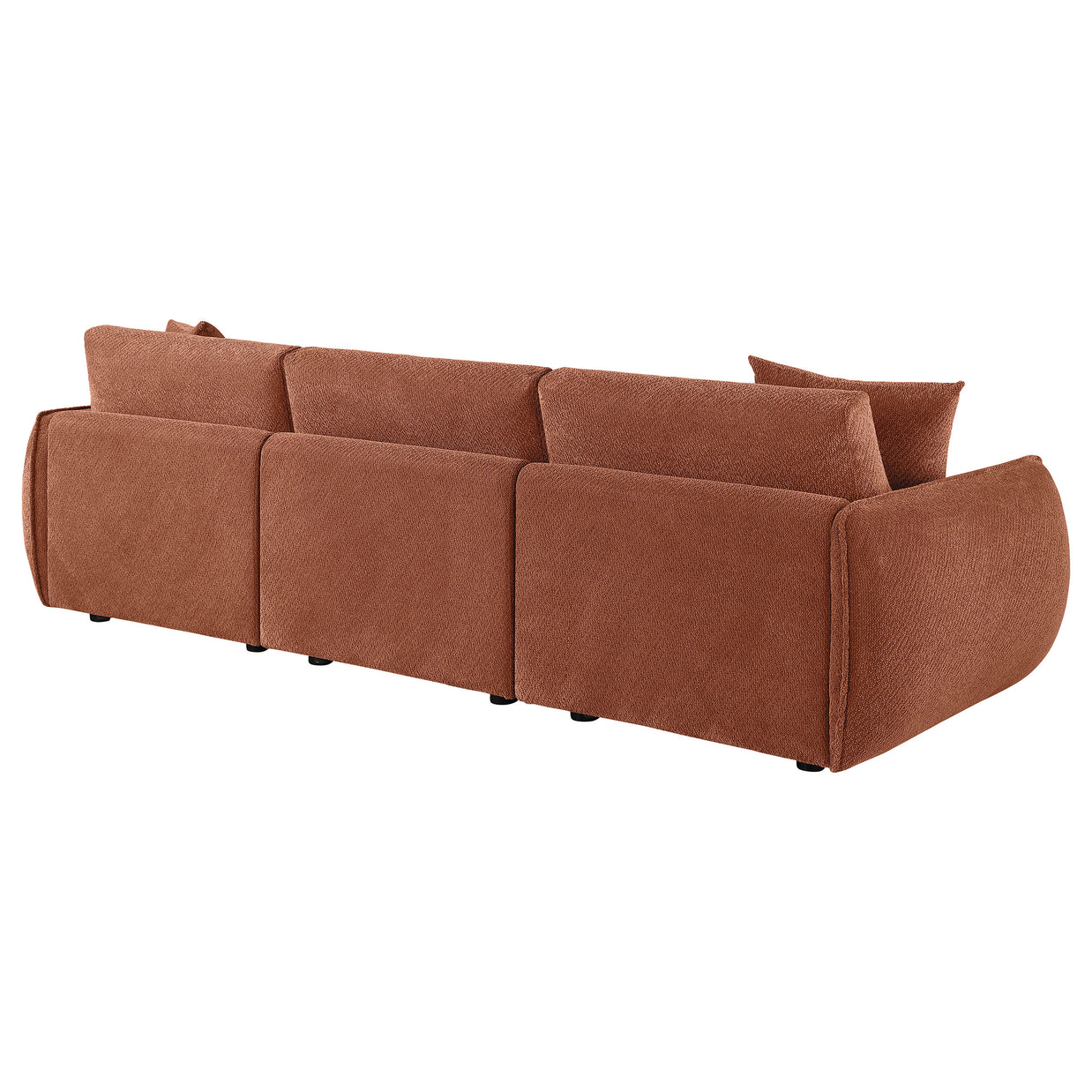 Orange Chenille Lounge Sofa