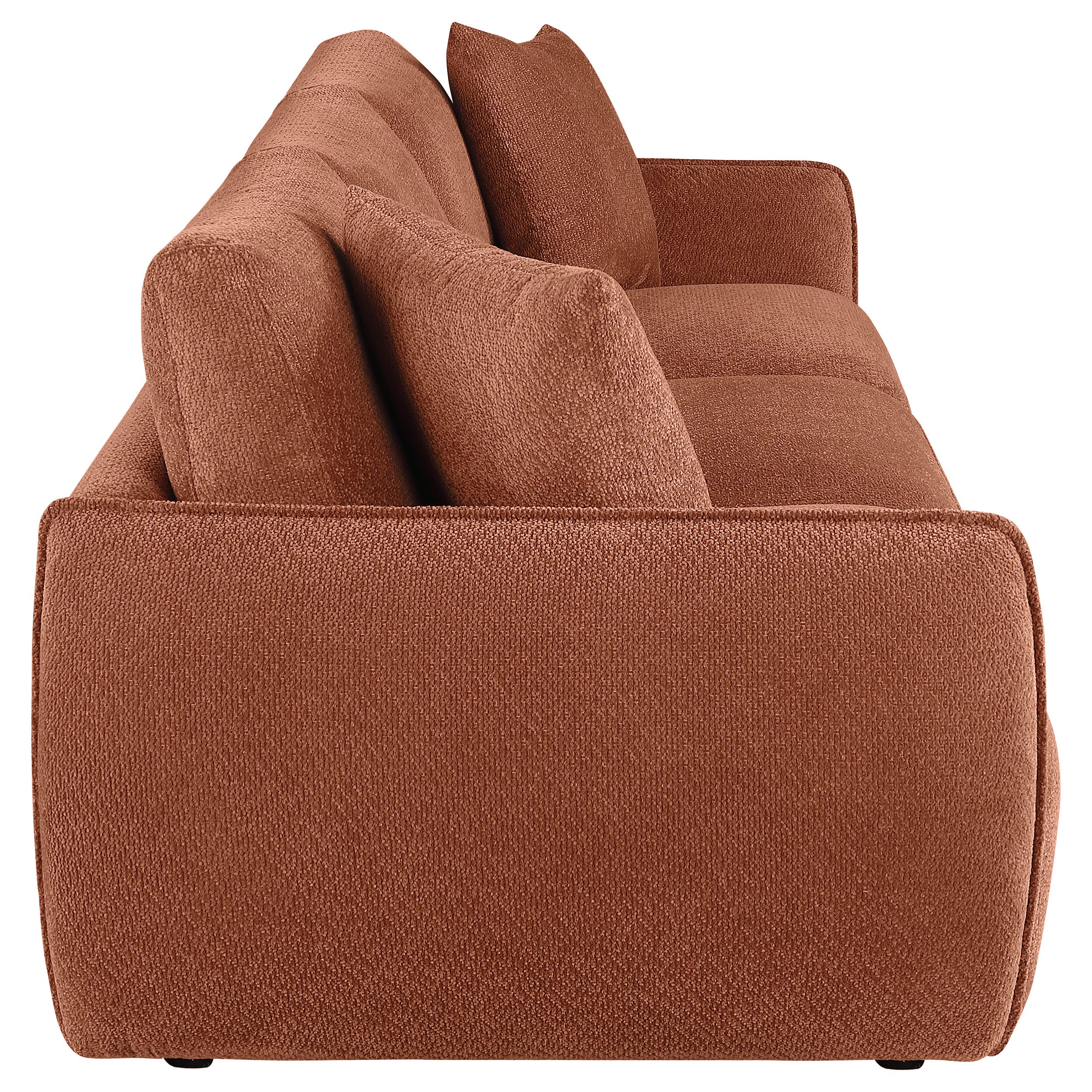 Orange Chenille Lounge Sofa