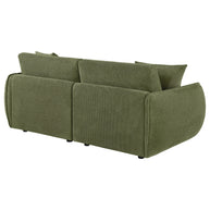 Olive Green Chenille Lounge Loveseat