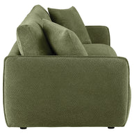 Olive Green Chenille Lounge Loveseat