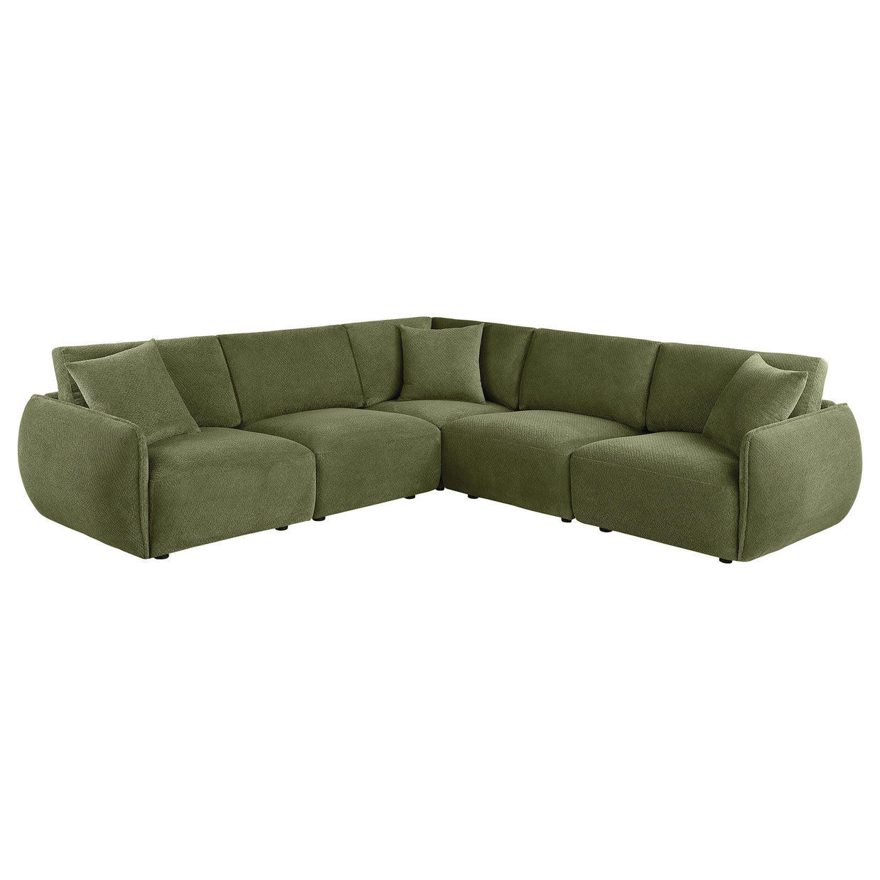 5PC Modular Chenille Sectional Sofa