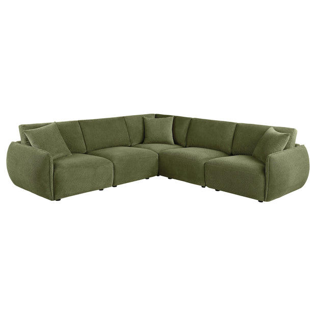 5PC Modular Chenille Sectional Sofa
