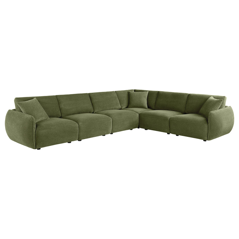 6PC Modular Chenille Sectional Sofa