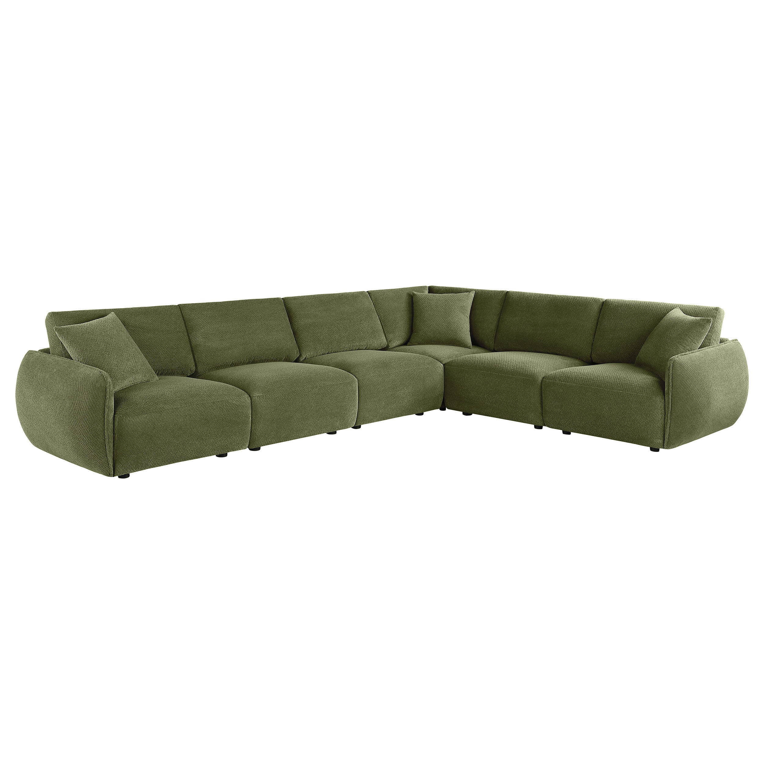 6PC Modular Chenille Sectional Sofa