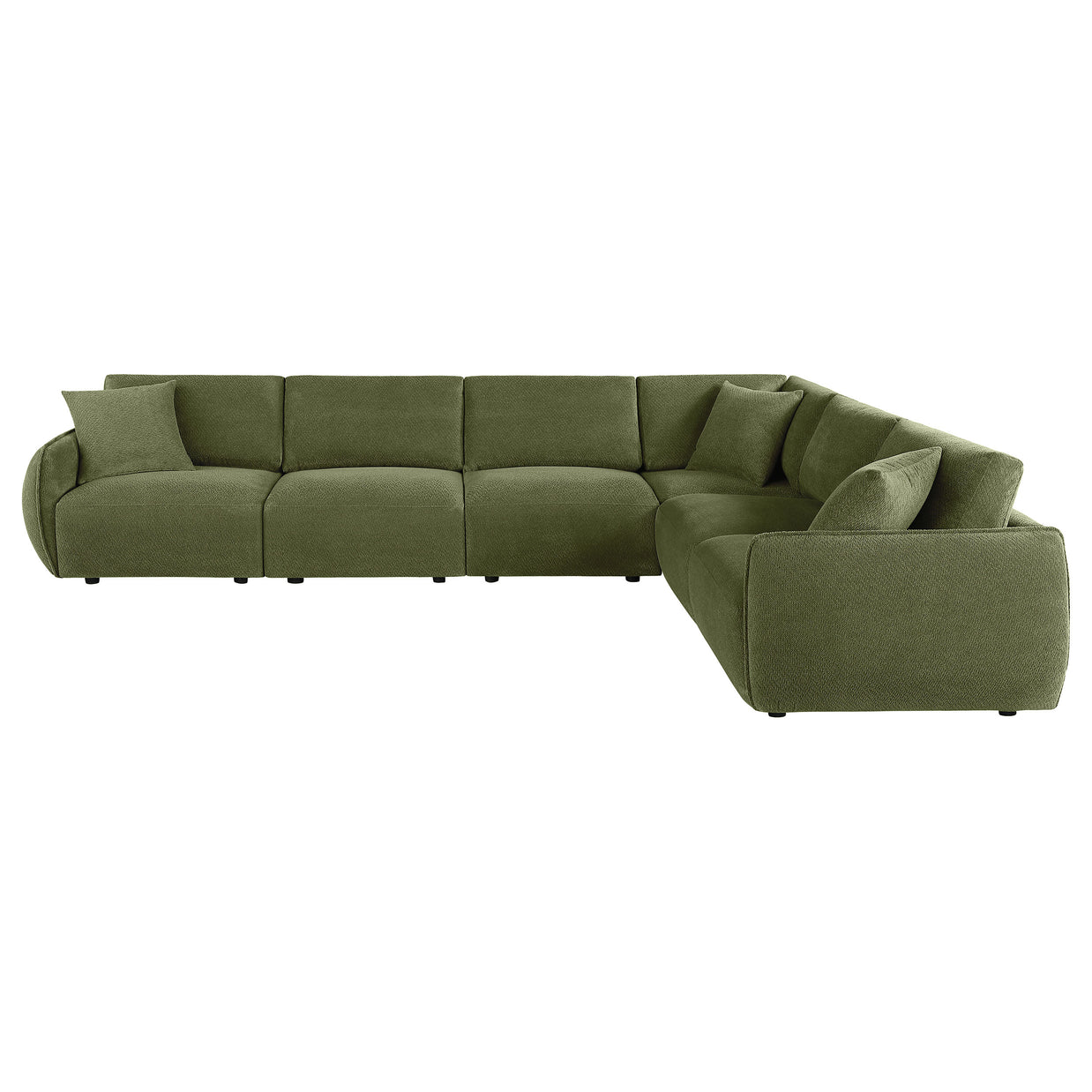6PC Modular Chenille Sectional Sofa