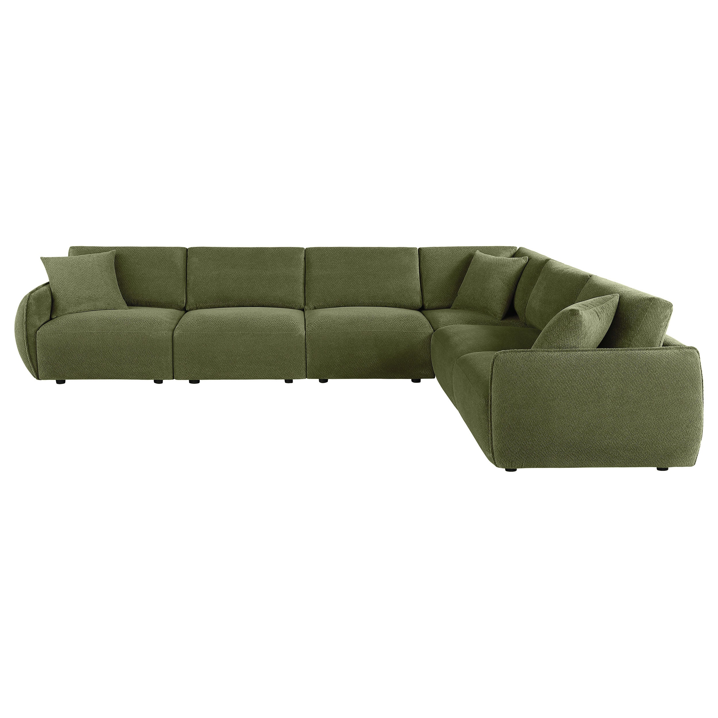 6PC Modular Chenille Sectional Sofa