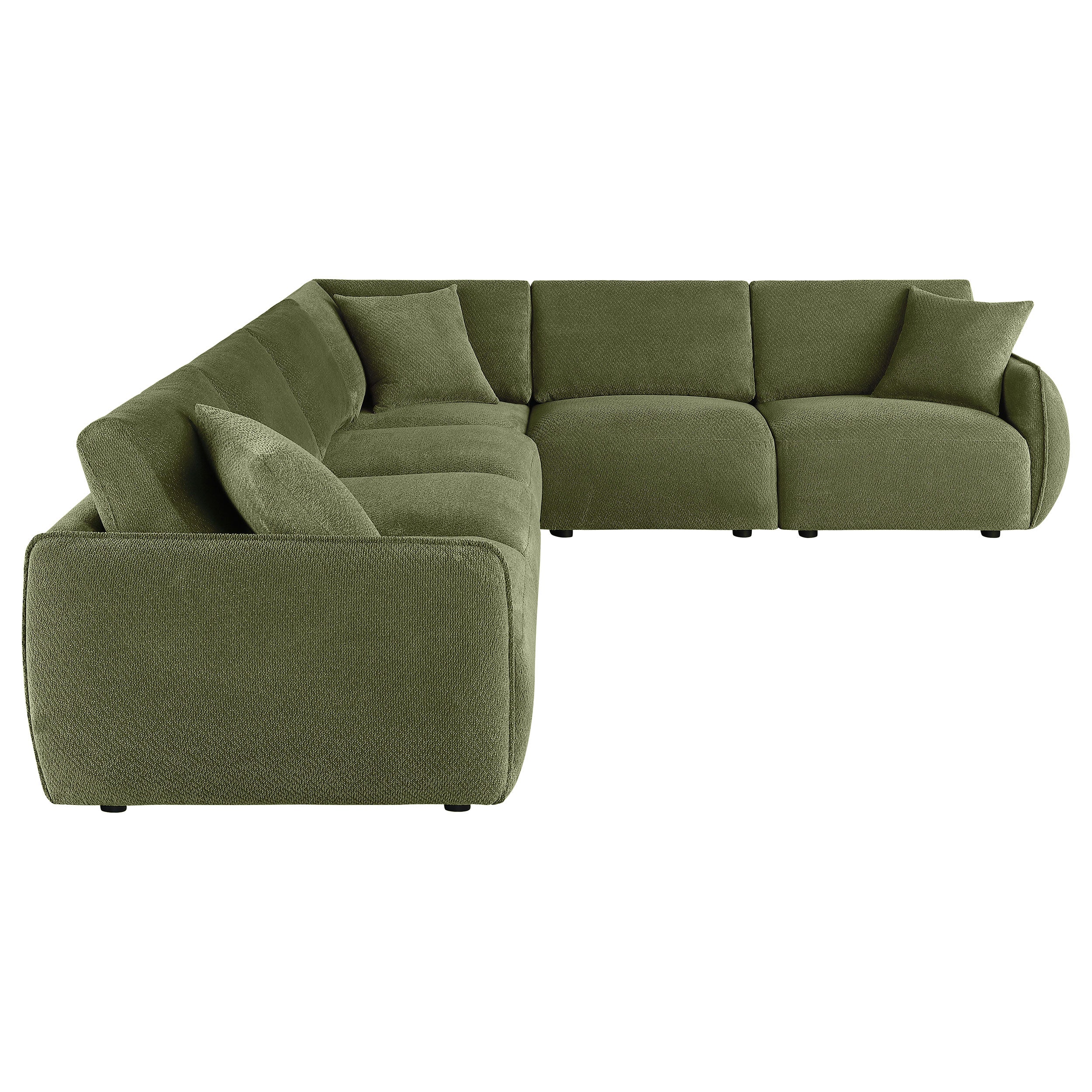 6PC Modular Chenille Sectional Sofa