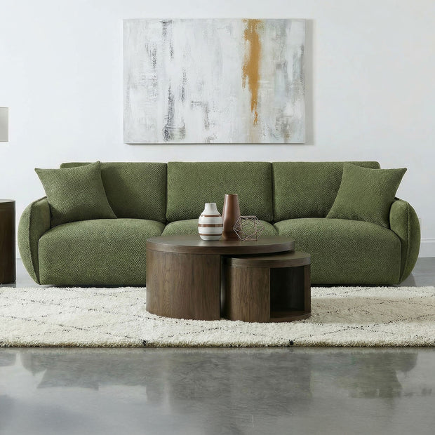 Olive Green Chenille Lounge Sofa
