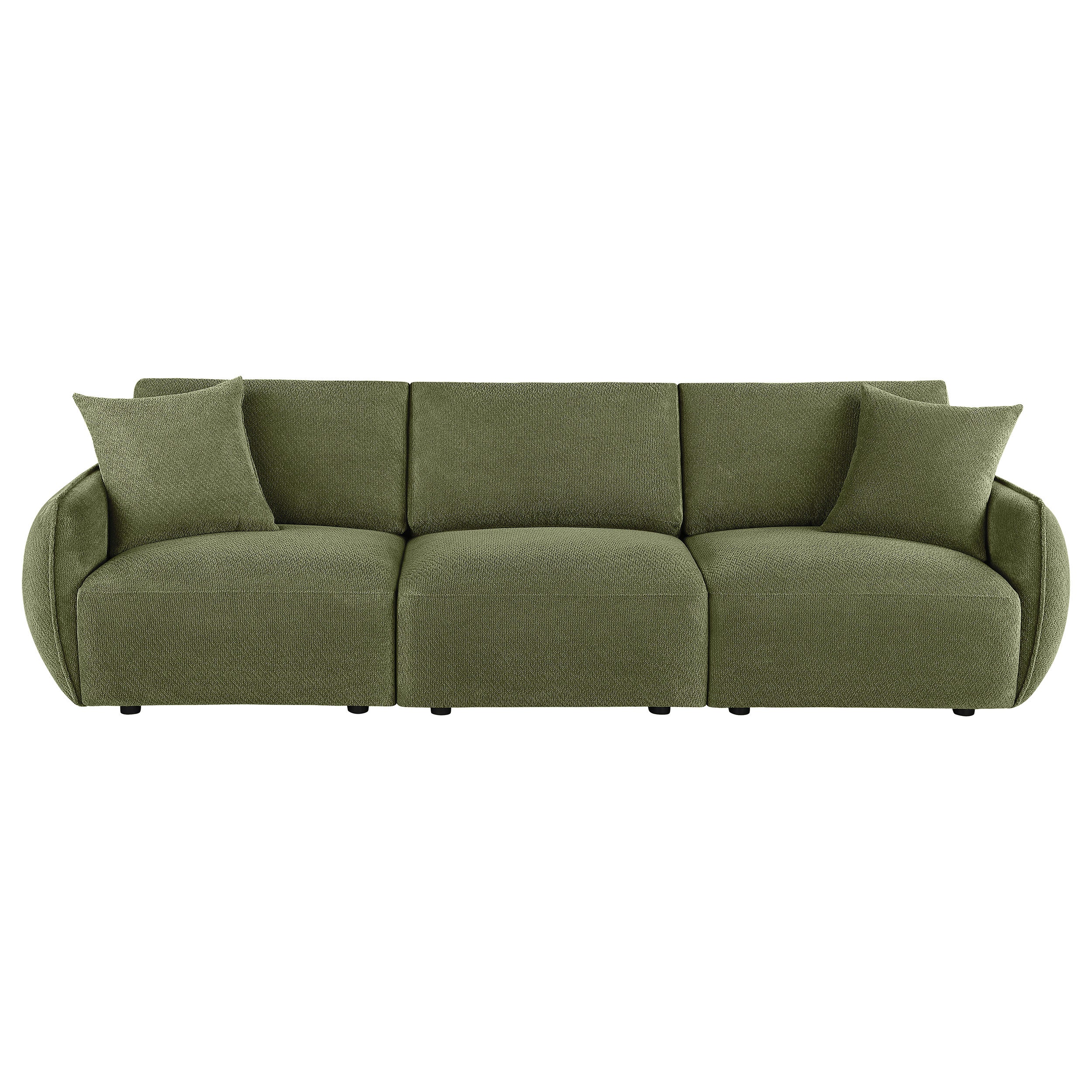 Olive Green Chenille Lounge Sofa