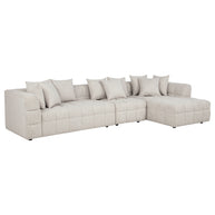 Ivory Modular Sectional Sofa with Chaise