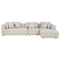 Ivory Modular Sectional Sofa with Chaise