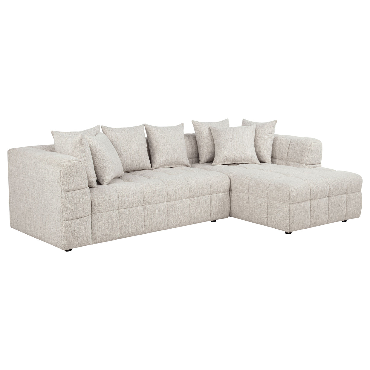 Ivory Modular Sectional Sofa with Chaise