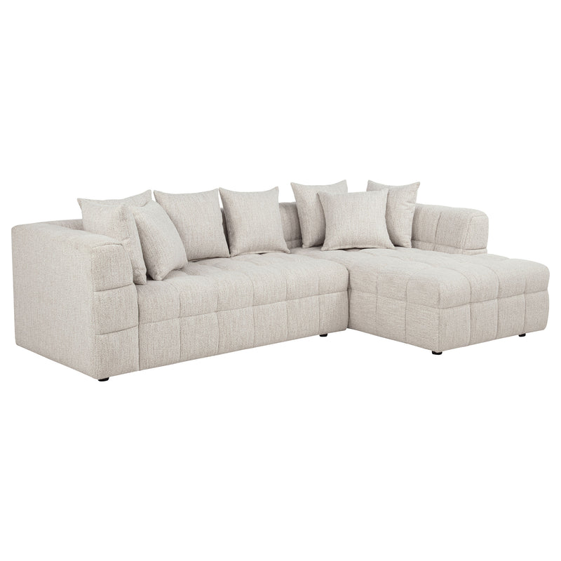 Ivory Modular Sectional Sofa with Chaise